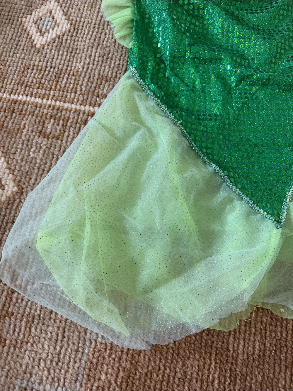 Green Sequin Sparkle Mermaid Tail Skirt
